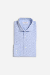 CAMICIA FIL A FIL COBALTO